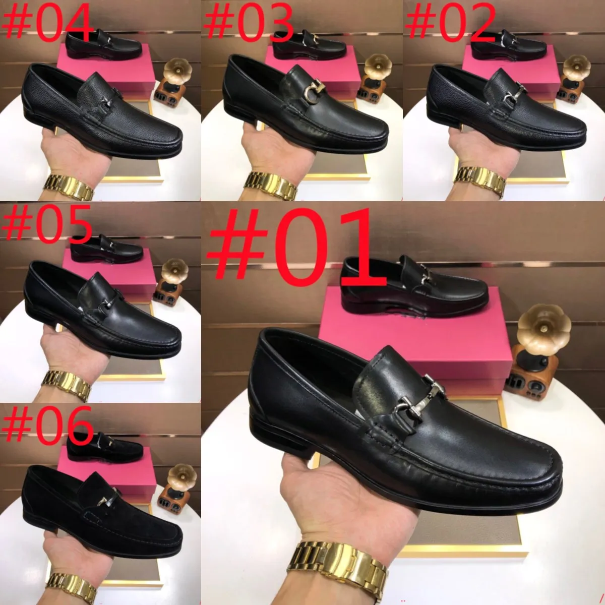 Save Big on Bulk Men's Derby Dress Shoes F1/36MODEL Elegent Derby Men Dress  Shoes Wedding Bridegroom Party Best Man Shoe Leather Fashion Designer