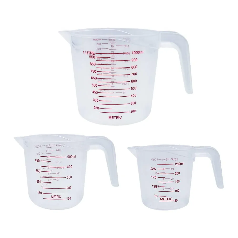 Gobelets à mesurer de liquide de cuisson épais, tasse à échelle PP, bécher de mesure de Volume en plastique, outils de cuisson de cuisine