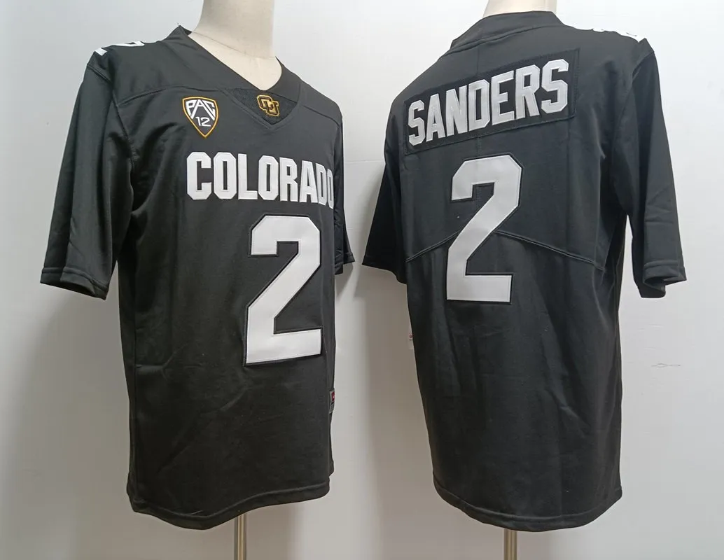 2023 Mais Novo Shedeur Sanders Colorado Football Jersey 12 Travis