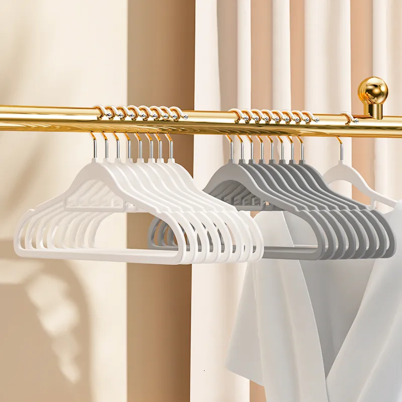 Hangers Racks 10/20 Högkvalitativ sammethängare Non Slip Hangers Garderobsarrangörer Dryer Set Ytterkläder för att spara utrymme 230408