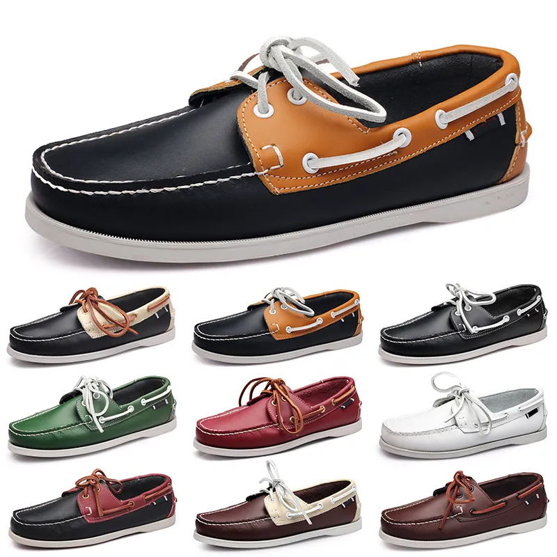 Sapatos casuais homens preto barato lazer pratas taupe dlives marrom cinza vermelho verde andando baixo macio multi couro masculino tênis ao ar livre gai