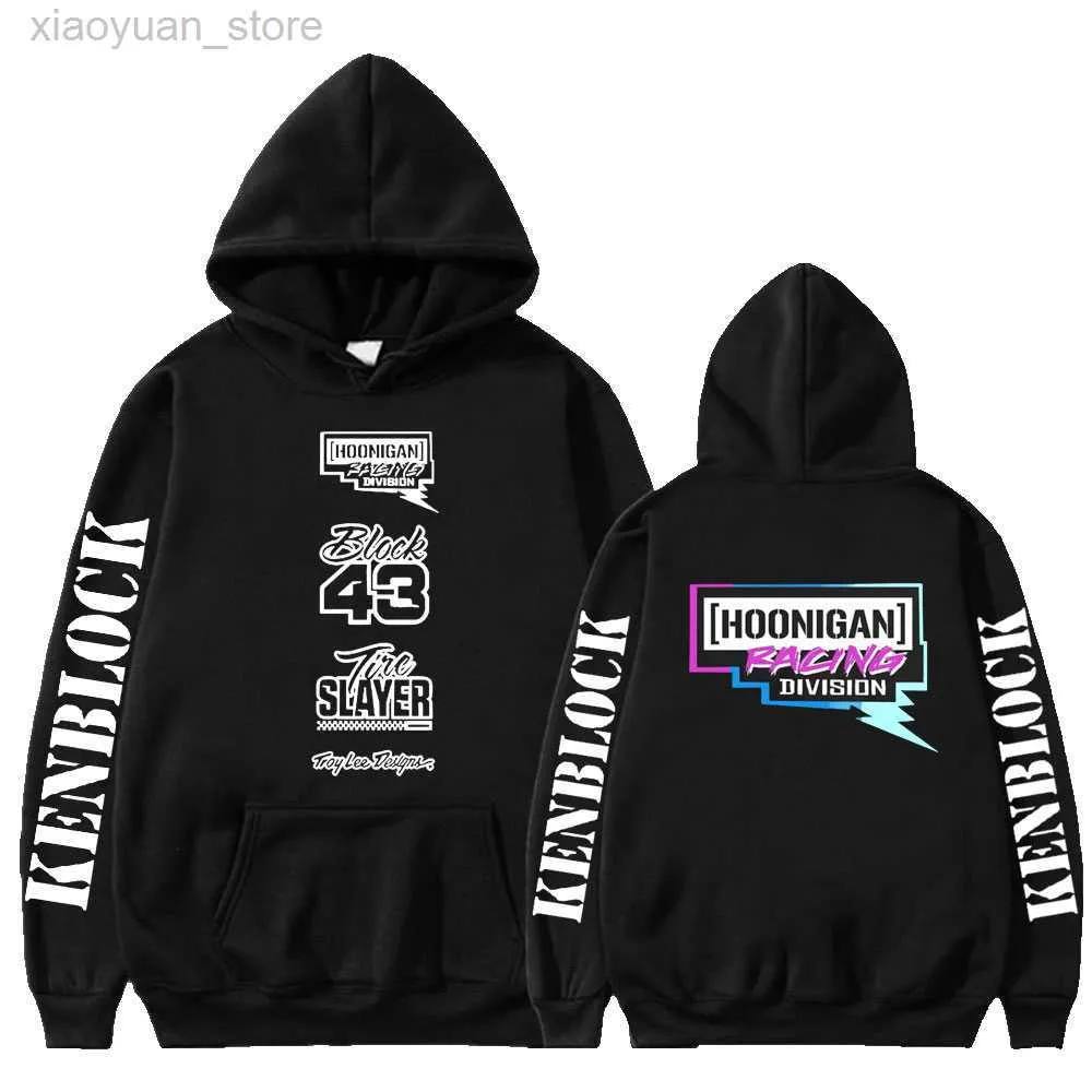 Sudaderas con capucha masculinas sudaderas Ken Block 43 Capianas gráficas con capucha Estampado Estampado Estampado Hombres góticos Mujeres Suplicar sudadera de gran tamaño Tops Fashion Streetwear M230408