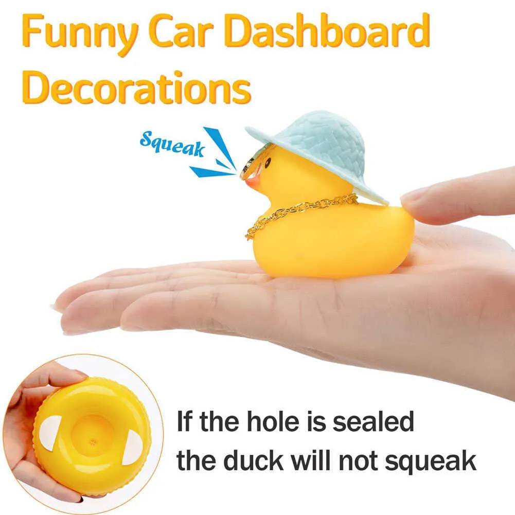 Christmas Rubber Duck Car Ornament Yellow Ducky Dashboard Decoration With  Cute Squeak Design Cute Dashboard Accessories AA230407 From Fadacai09,  $11.38