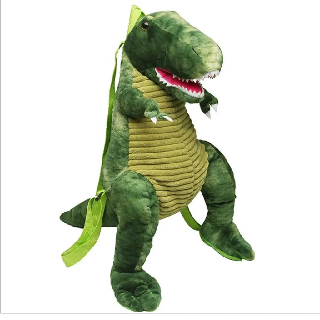 Cute Backpack for Child Toddler Dinosaur Plush Doll Bags Gift Brown