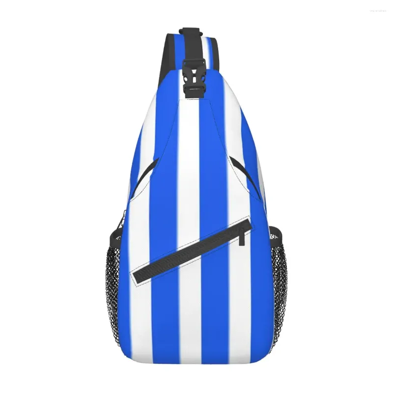 Duffel Bags White And Blue Vertical Stripes Chest Bag Modern Polyester Fabric Travel Nice Gift Multi-Style