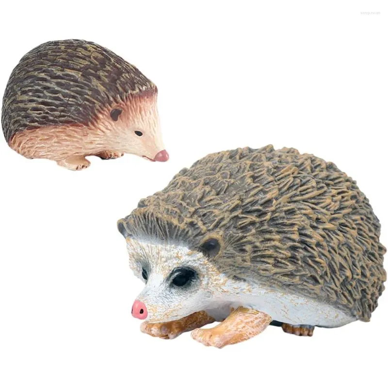 Garden Decorations 2 Pcs Car Decor Cartoon Hedgehog Model Decoration Pvc Decorative Statue Bonsai Statues Sculpture Landscape