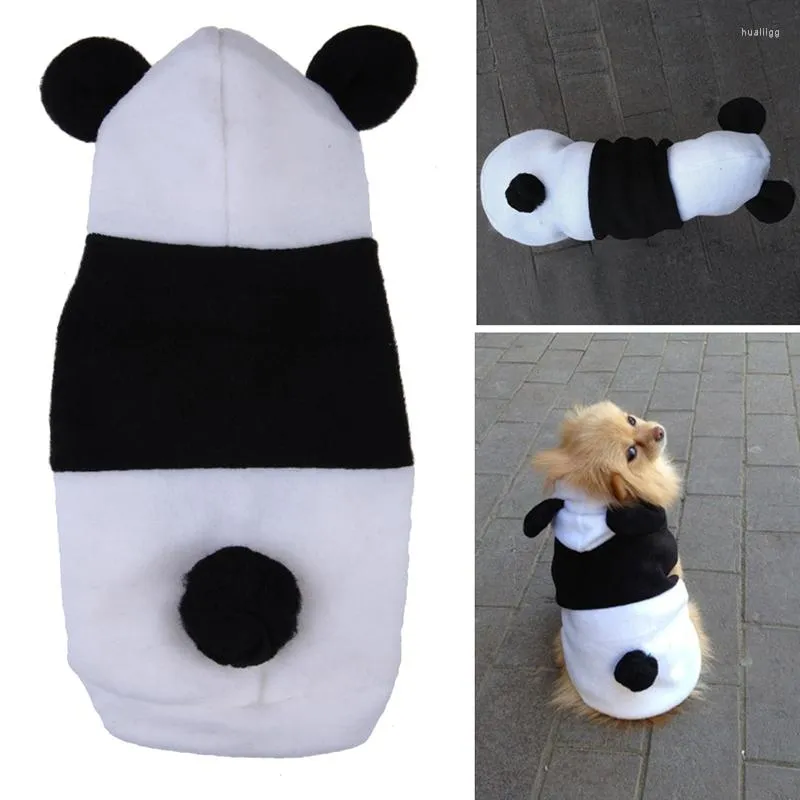 Chien Vêtements Mignon Cosplay Panda Vêtements D'hiver Polaire Oreille À Capuche Pull Manteau Chaud Costume Pour Petit Animal Chihuahua Chiot Belle Veste