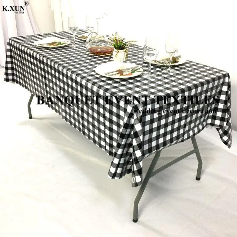 Table doek 1 van de verkochte PVC Poly TableCloth Banket voor huwelijksevenementfeest El Decoratie