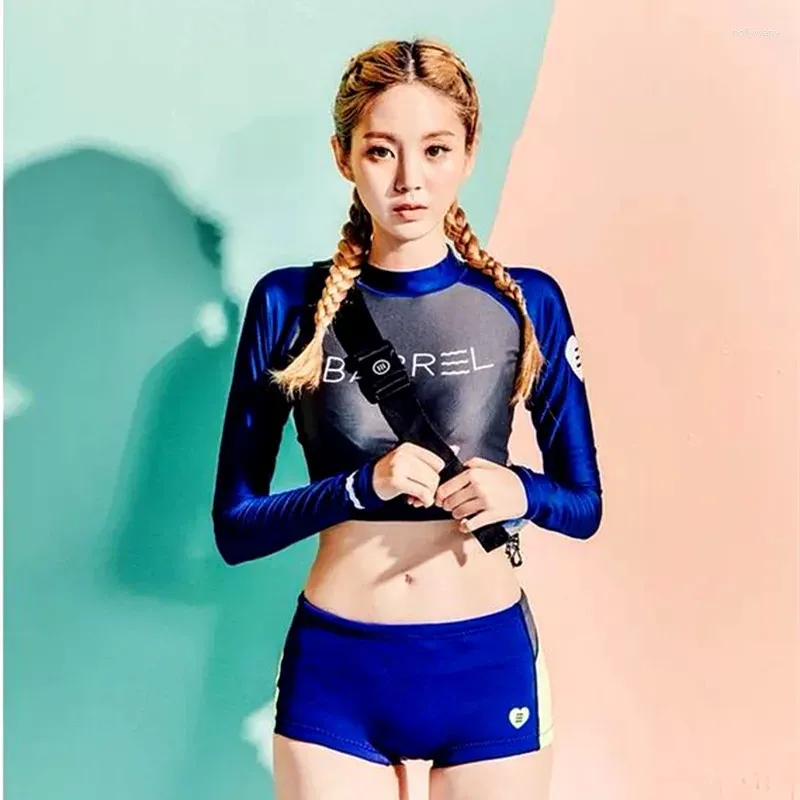 Active Pants Women Swimming Fitness Sports Yoga Clothing Women's Long-sleeved Dive Swimsuit Quick-drying Tight Diving Shirt For