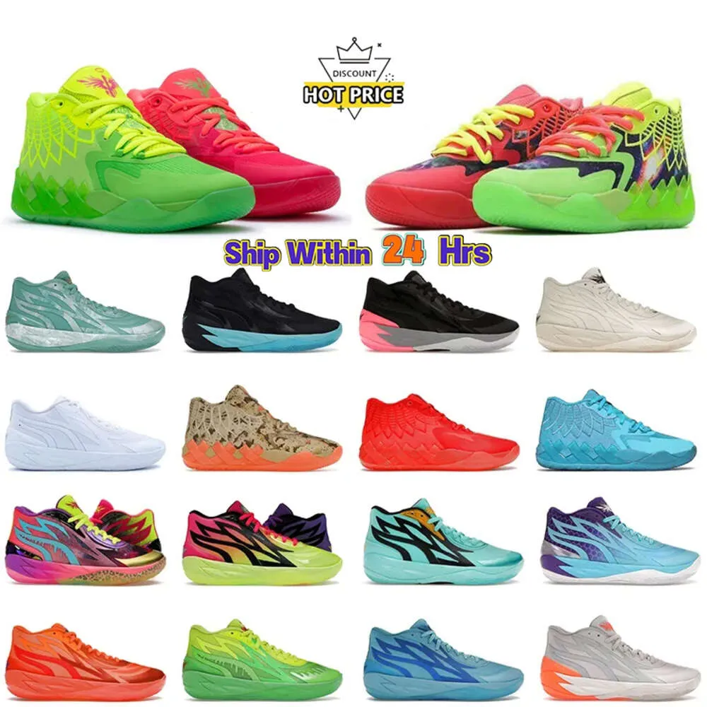 Utmärkt retro MB.01 Rick och Morty Basketball Shoes MB.02 2 Honeycomb Phoenix Phenom Flare Lunar New Year Jade Green 2023 Designer Trackers Sneakers