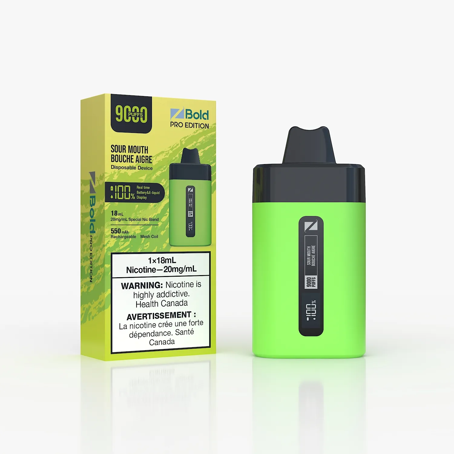 Zlab Zpods Zbold Pro Einweg-Vape Pen Pod Juice E-Zigarette Nic Salt Kit 9000 Puffs