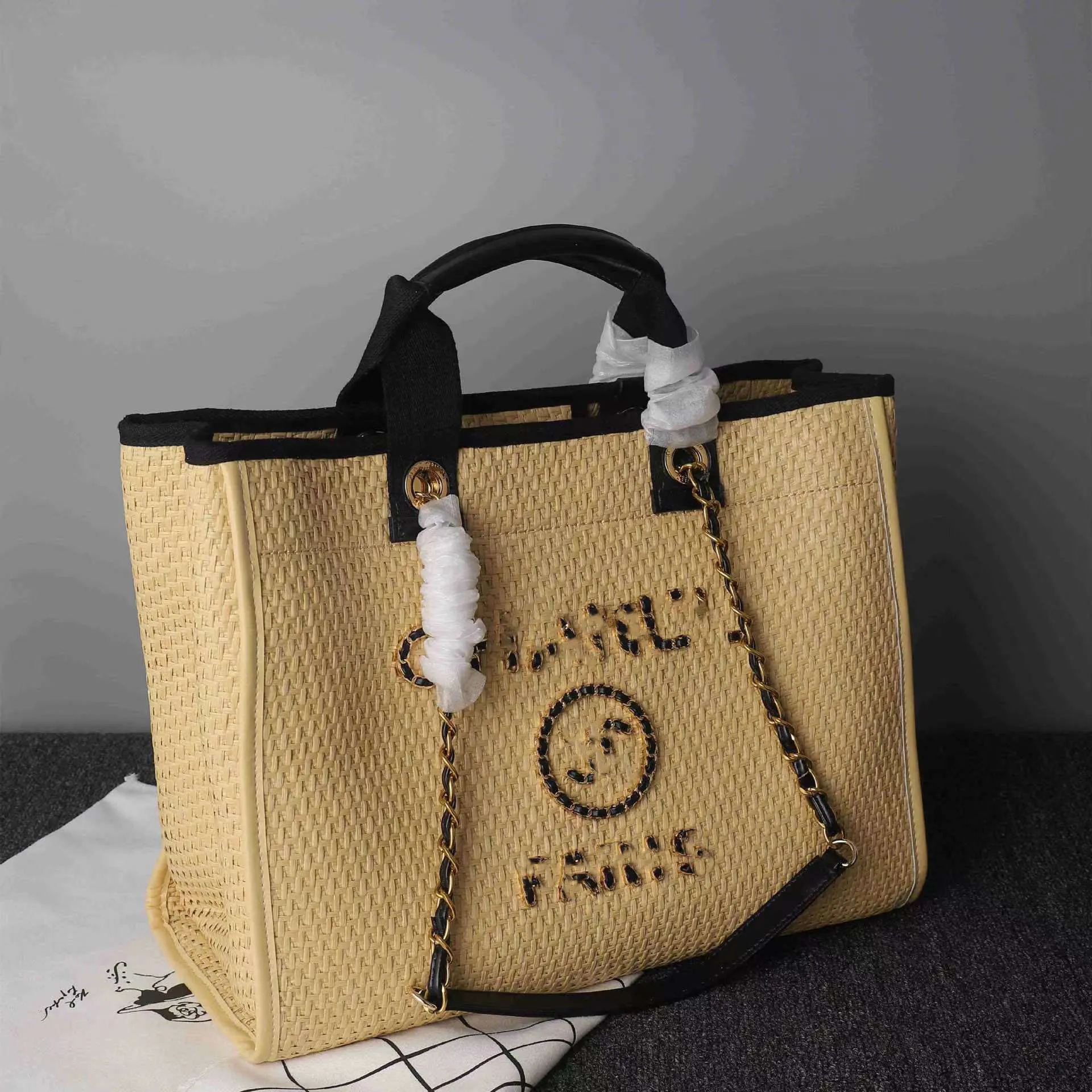 Eleganckie nowe torby na zakupy, stylowe stylowe designerskie torby plażowe, ramię