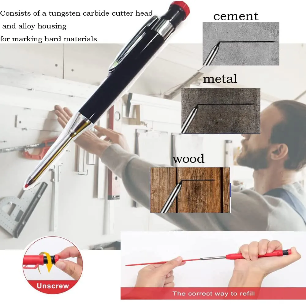 Deep Hole Marker Pen For Woodworking - Precision Carpenter Scribe Tool - Shop Now! From Highlighters - Price 1.71 - View #2
