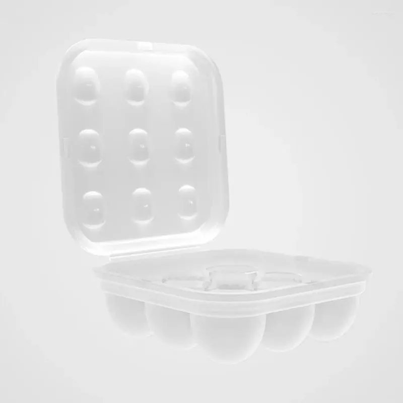 Tapa de botellas de almacenamiento, contenedor de huevos, caja de 9 rejillas, organizador para nevera ahorrador de espacio para cocina, hogar, soporte para refrigerador, tapa abatible