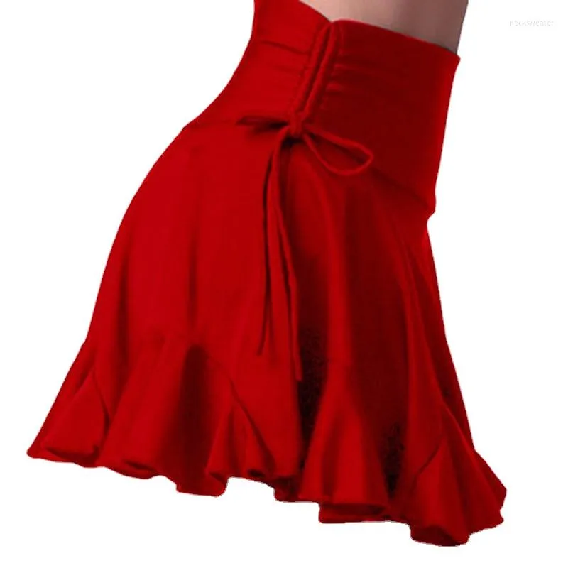 Vêtements de scène arrivée jupe de danse latine pour les femmes mode taille haute Tango Yoga Rumba robe de bal vêtements de danse