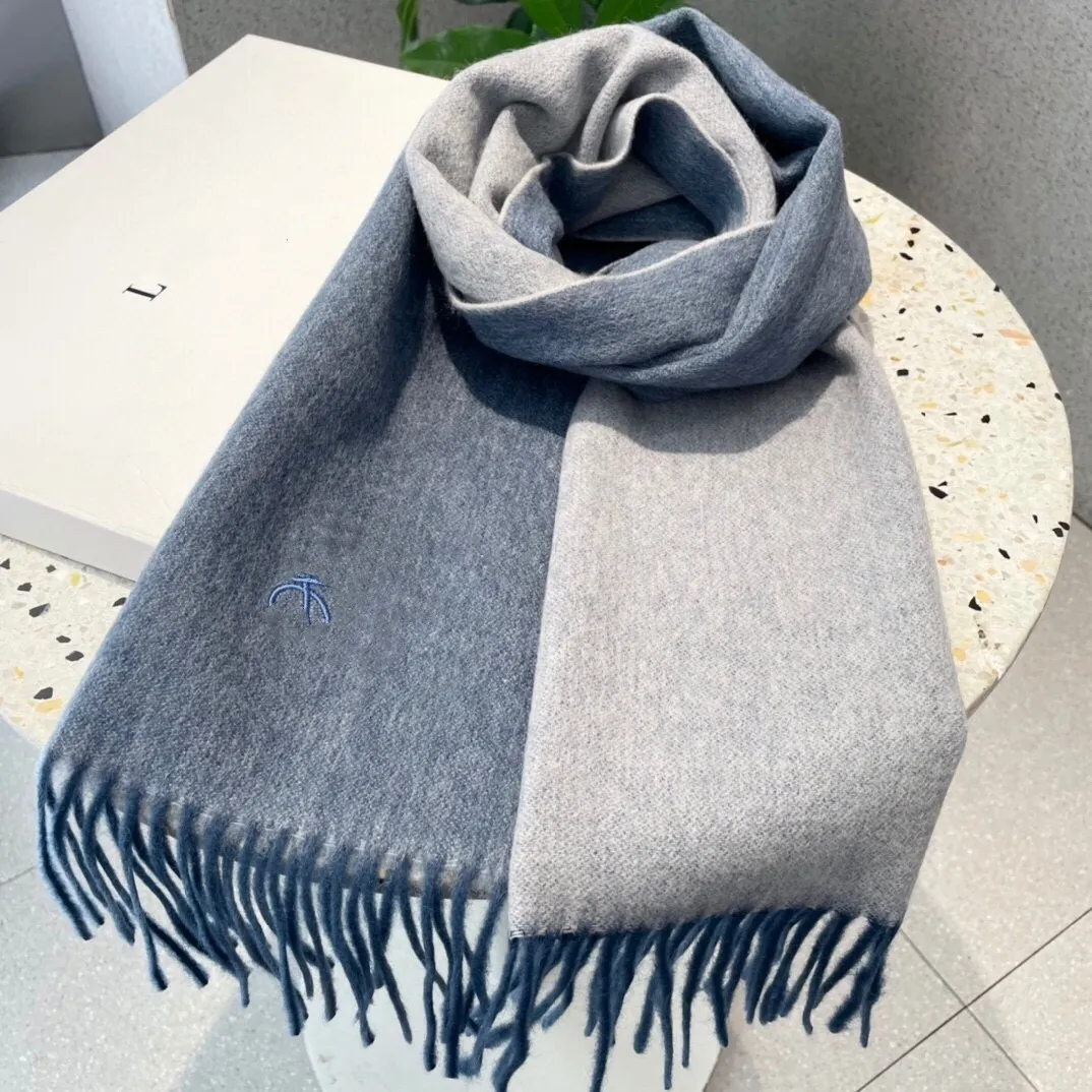 Designer scarf for women mens Top Quality 100% cashmere scarf embroidered shawl with dual color autumn and winter minimalist warmth with box