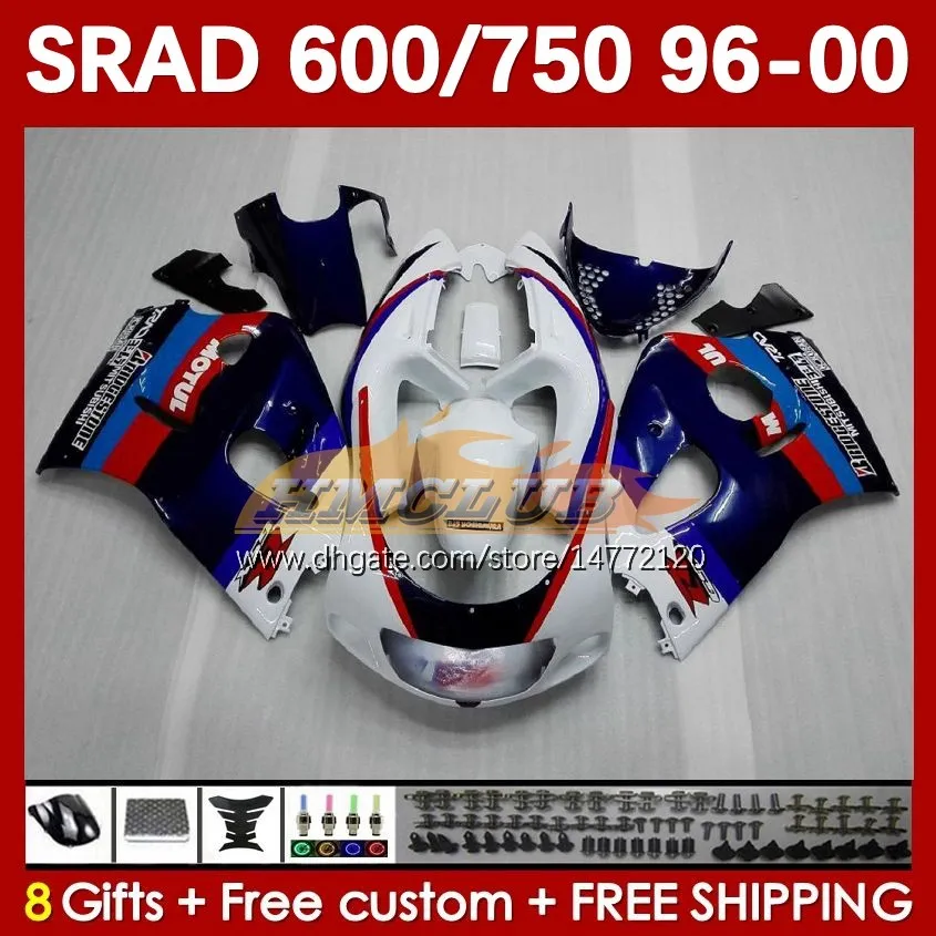 Zestaw ciała dla Suzuki Srad GSXR 750 600 CC GSXR600 GSXR750 1996-2000 168NO.35 GSX-R750 GSXR-600 1996 1997