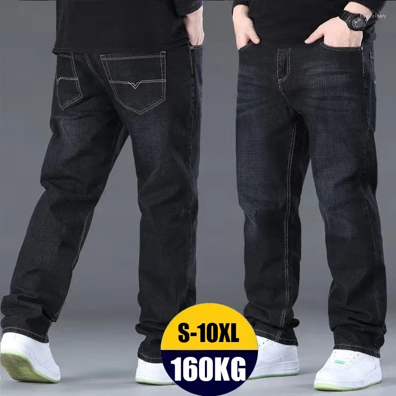 Jeans pour hommes 10XL Large Homme Pantalon Oversize Plus Taille Denim Pantalon Jean Baggy Vêtements Vêtements Cargo Mâle Hommes Casual