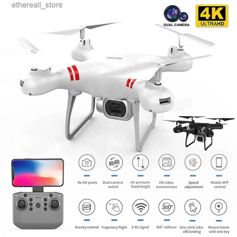 Drones New KY101 Drone 4K Camera HD WIFI Transmission GPS Fpv Drones Air Pressure Fixed Height Four-axis Aircraft Q231108