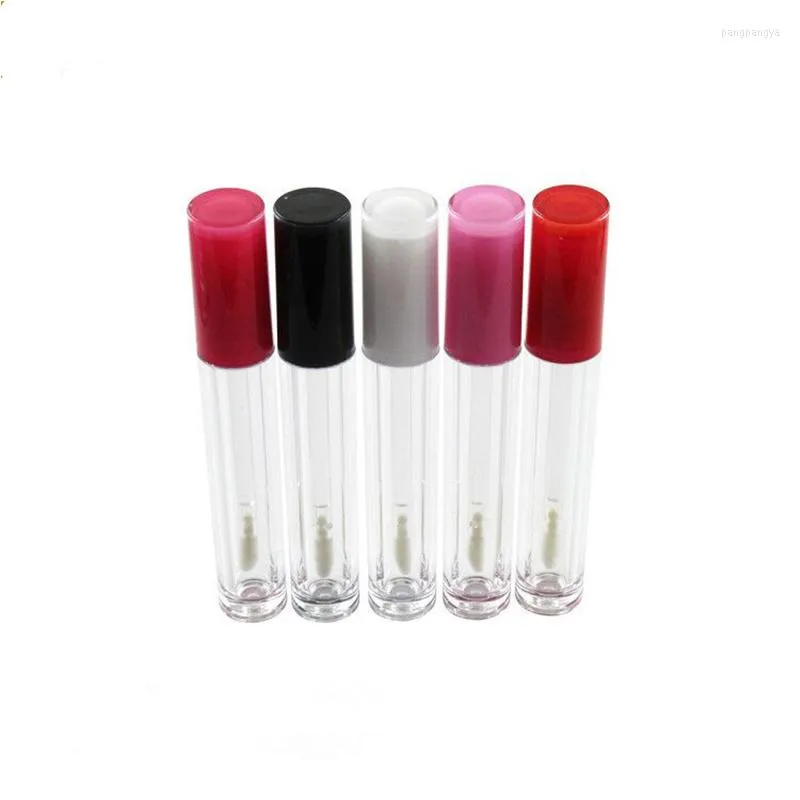 Storage Bottles 10pcs 5.5ml Empty Lip Gloss Tubes With Wand Plastic Lipstick Tube Cosmetic Packing Container