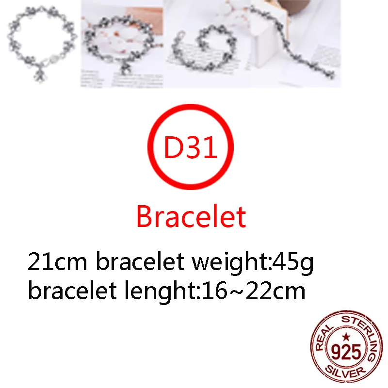 D31 S925 Sterling Silver Bracelet Boat Anchor Fashion Simple Network Red Personality Couple Punk Handsome Hip Hop Jewelry Gift for Lovers