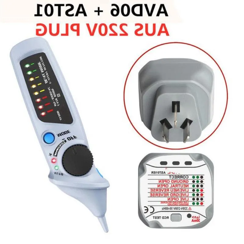 Dual Mode Spanningsmeters Non-contact AC-detector Tester Tester Socket Wall Power Outlet Circuit Polariteit Breaker Finder Kit LJKKQ