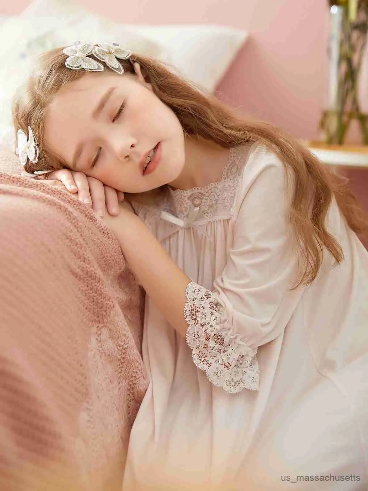 Save Big on Bulk Girls Nightgowns Sleepwear Nightdress Pajamas Children  Girls Pink Princess Dress Sleepwear Square Neck Sleepshirts Vintage Kids  Lace