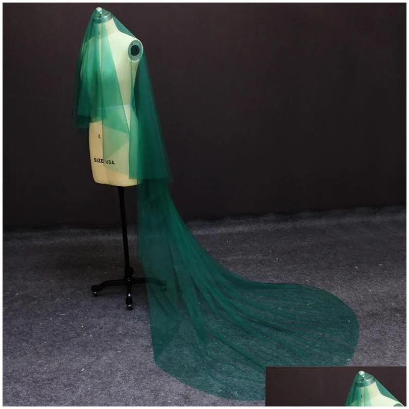 الزفاف حجاب الأخضر طبقة واحدة 3 أمتار لباس جميل الحجاب الحجاب إسقاط الأحداث الحزب الملحقات dhidj