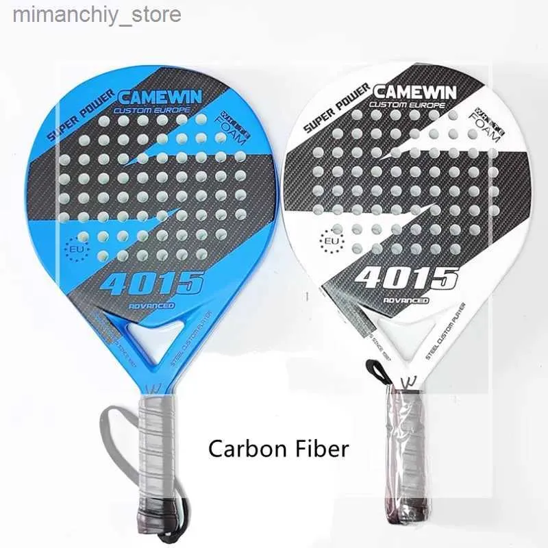 Tennis Rackets Camewin Pro Beach Tennis Racket Full Carbon Fiber Surface Diamond Shape EVA Super Soft With Cover Bag Q231109