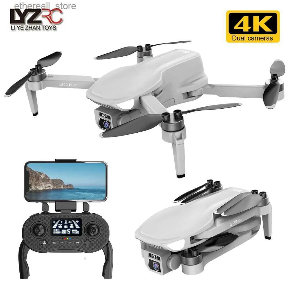 드론 2023 NEW L500 PRO DRONE 4K PROFESIONAL HD 듀얼 카메라 브러시리스 모터 GPS 5G WIFI FPV RC Quadcopter 1.2km 헬리콥터 드론 장난감 Q231108