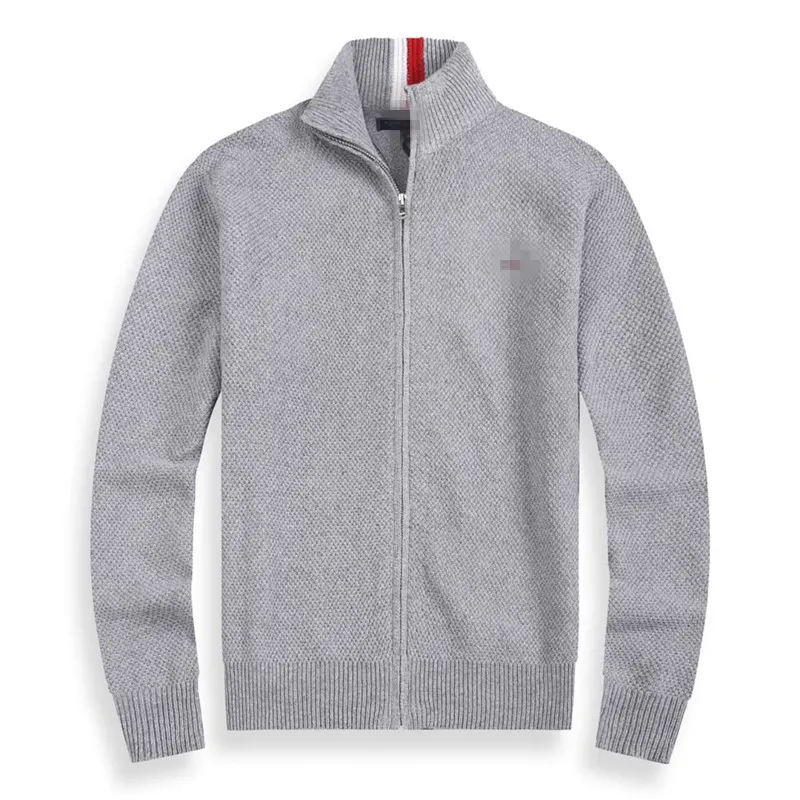 Pull de luxe gris pour hommes, pull-over, cardigan, manches longues, brodé, couple, printemps et automne, pull ample