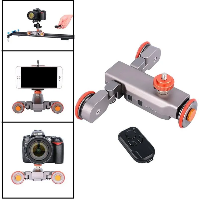 Freeshipping Autodolly Wireless Remote Camera Motorised Dolly Car DSLR Electric Track Slider Video Pulley Rolling Skater Rxmal