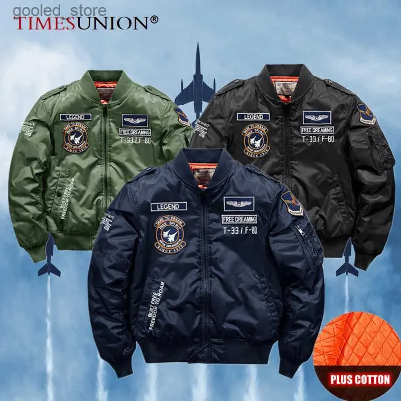 Jaquetas Masculinas Outono Inverno Bomber Jaqueta Masculina Força Aérea MA 1 Tanque Bordado Jaqueta Militar de Beisebol Uniforme Tamanho Grande Casaco Ferramental Q231109