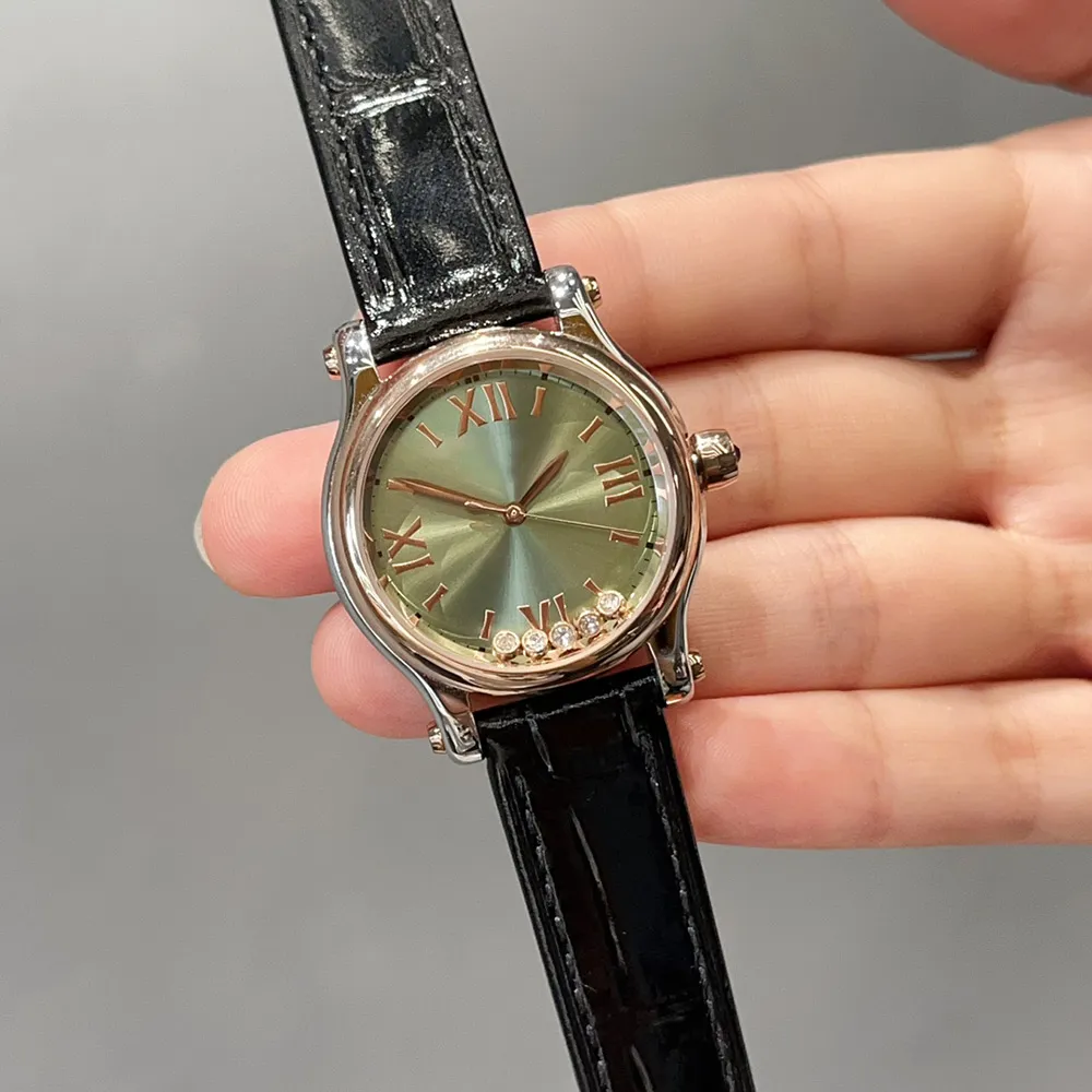 Kvinnor tittar på kvartsrörelse tittar på 30 mm safir damer armbandsur montre de luxe