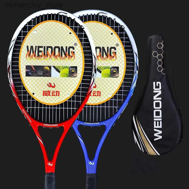 Tenis Raketleri Eğitim Raket Karbon Tenis Raketleri Spor Kavrama 4 3/8inch Antrenörler Yetişkin MA Kadınları İçin Profesyonel Raket Önermeleri Q231109