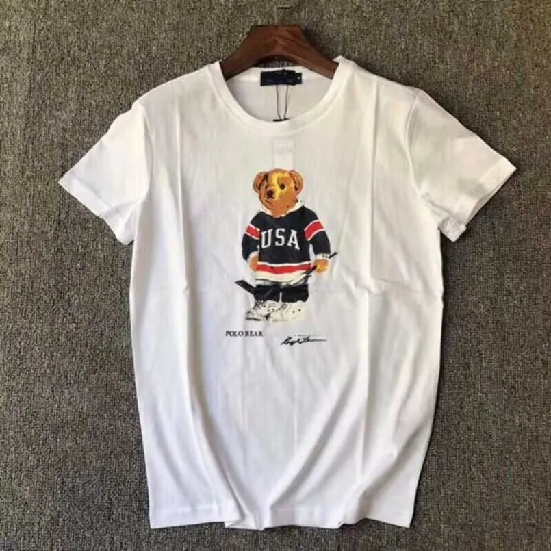 Polo's Bear Shirt Heren Ralphs Dames Tshirt Usa Korte Mouw Hockey Eu Uk Maat Matini Kapitein Laurens Poloshirts I33b # M51s