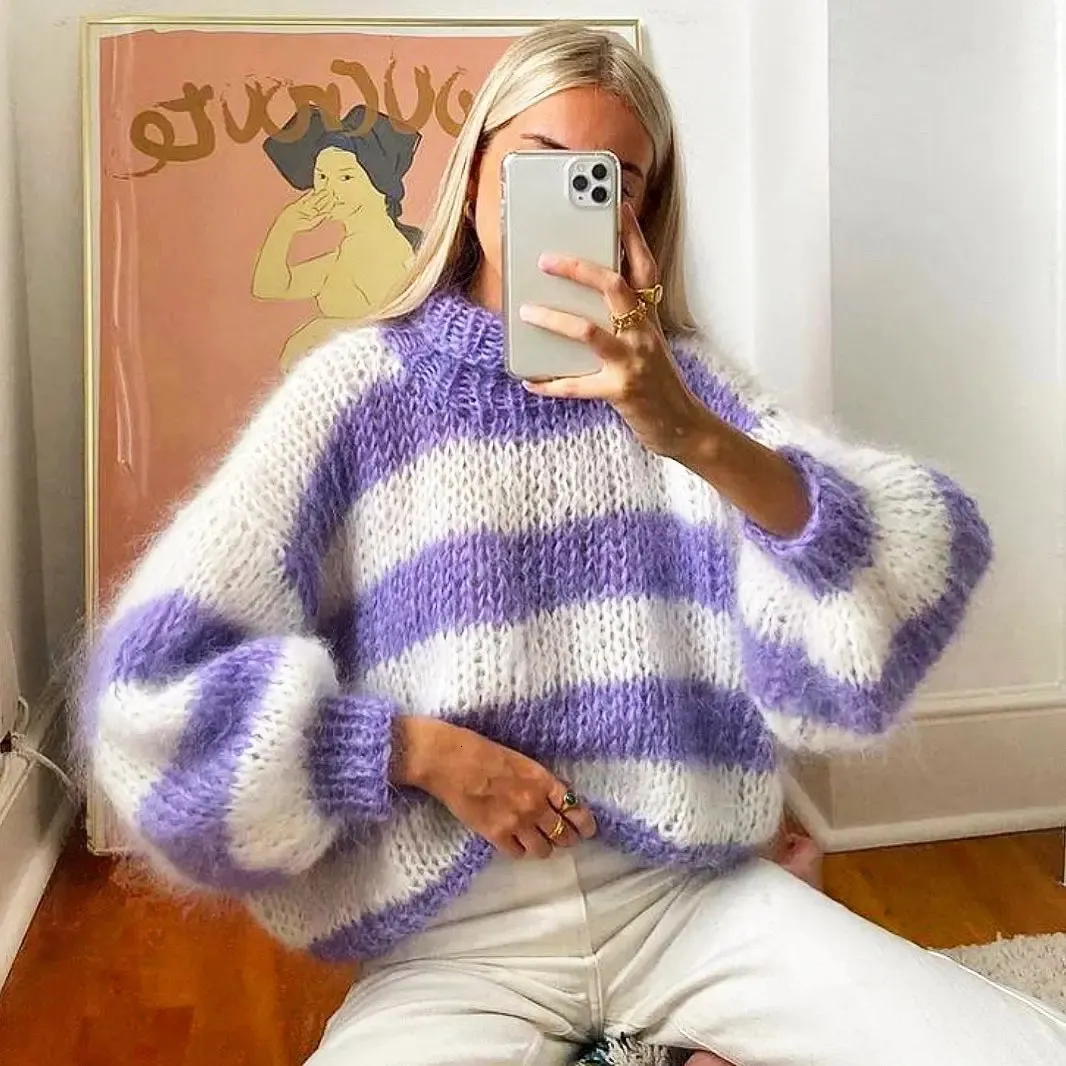 トップス Fluffy loose knit ANDMARY Fluffy loose knit