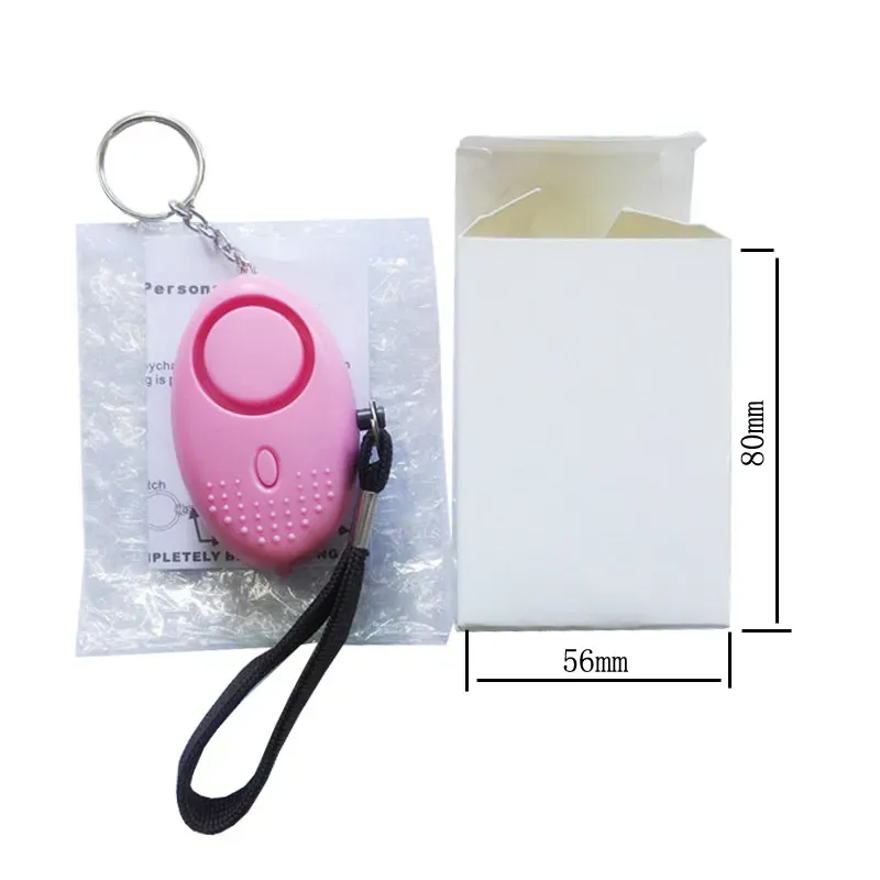 130db Egg Shape Self Defense Alarm Keychain Pendant Personalize Flashlight Personal Safty Key Chain Charm Car Keyring