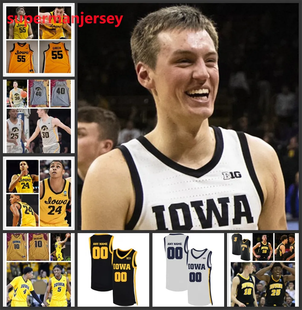 Luka Garza Keegan Murray Iowa Hawkeyes Basketball Jersey 20 Payton Sandfort 30 Connor McCaffery 14 Carter Kingsbury 44 Riley Mulvey Iowa Jerseys Patrick McCaffery