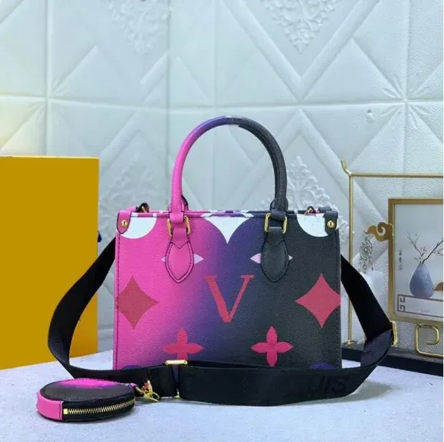 a sacola onthego senhora famosa bolsas de grife sacola de compras de alta qualidade com pequena bolsa de moedas moda tote bolsas de ombro de grande capacidade a2