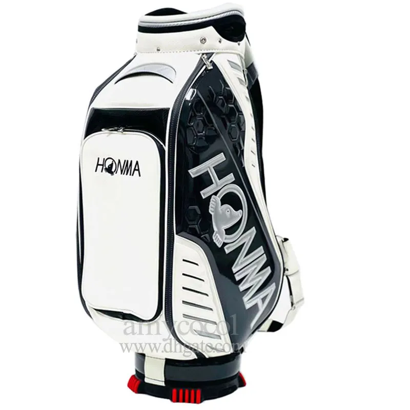 New Men Golf Sac Pu Honma Golf Chariot Sac noir ou blanc dans le choix de 9,5 pouces Clubs de golf Sac à balle et couverture de sac standard Livraison gratuite