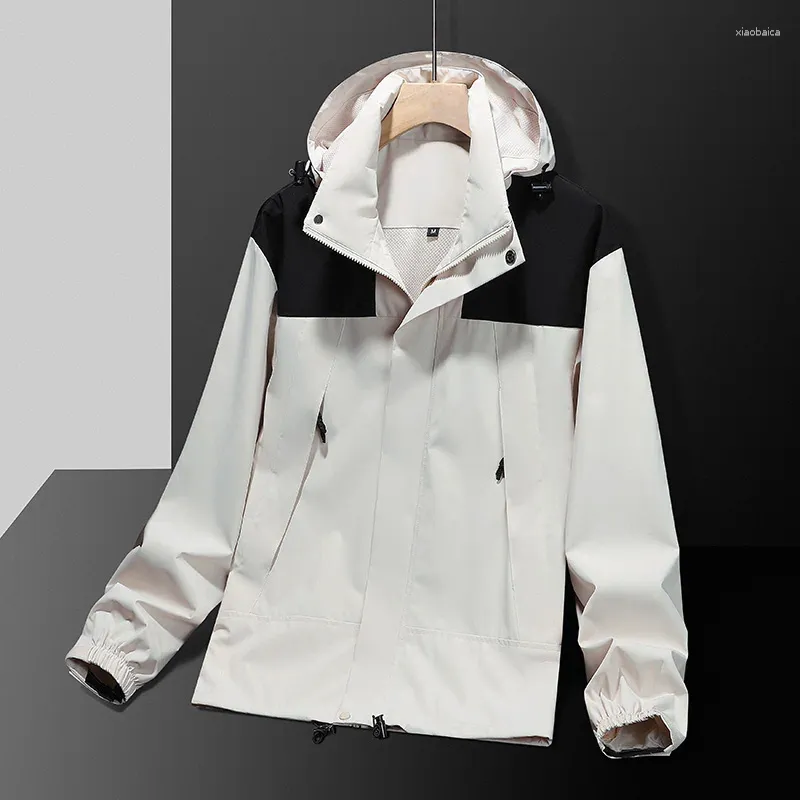 Men's Jackets Spring Windproof Men Outerwear Autumn Windbreaker Fashion Casual Jacket Men/Woman Bomber Hooded Coat Streetwear XS-3XL