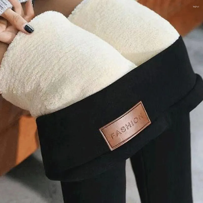 Christmas Decorations 2023 Winter Leggings Knitting Velvet Casual Legging High Elastic Thicken Lady's Warm Black Pants Drop