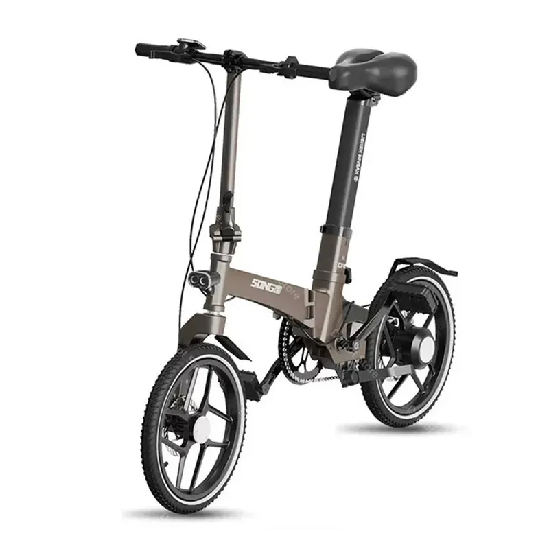 Fällbara minielektriska cykel för vuxna 16 tum 36V 40 km 250W Portable Electric Bike Cykel BILYCEL VATTOSKT 17 kg