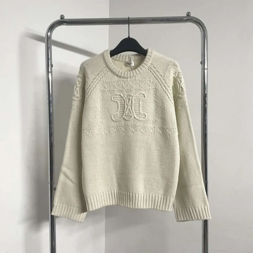 CE23 automne/hiver nouveau pull tricoté ample et Slim avec broderie de crochet 3D