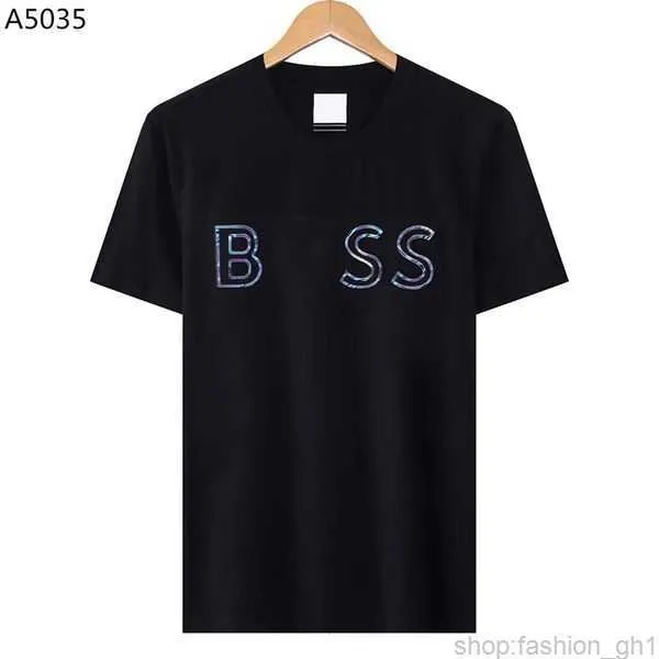 Boss Mens T Shirt Wysokiej jakości moda męska T-shirt luksusowy polo okrągła szyja oddychająca Top Business Casual 29 K14N