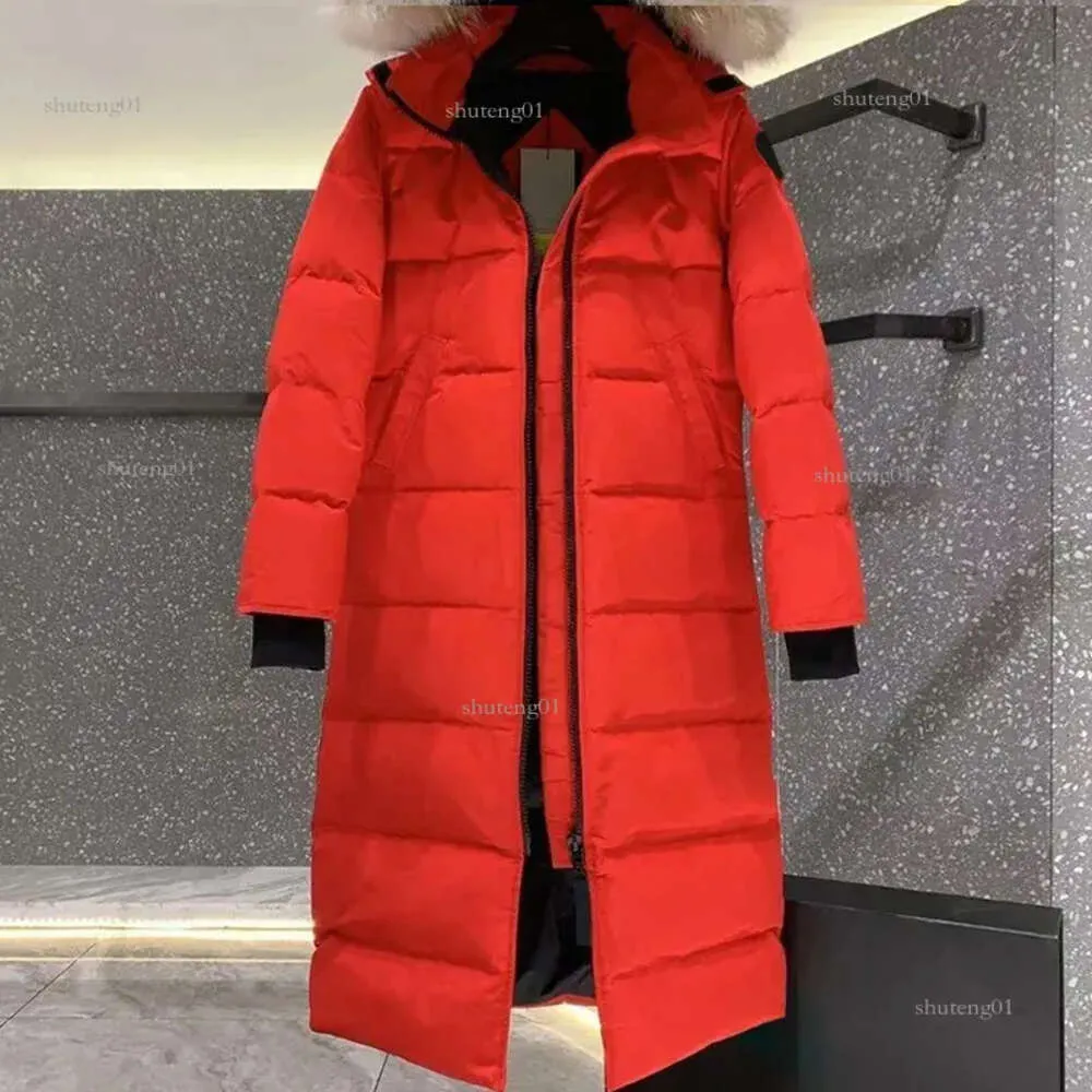 디자이너 캐나다 거위 미드 길이 버전 복 포어 여성 재킷 아래 파카 스위트 겨울 따뜻한 코트 바람 방향 스트리트웨어 165