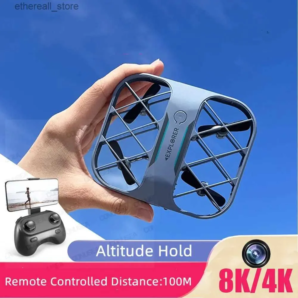 Drones Mini Drone Drone 8K 4K Quadcopter avec caméra Transmission en temps réel Mini poche UFO petit avion télécommandé jouet garçon Q231108