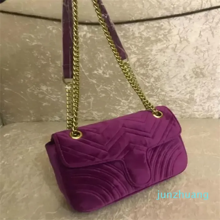 2024 Marmont Velvet Bags Handväskor Kvinnor axelväska handväskor Purses Chain Fashion Crossbody