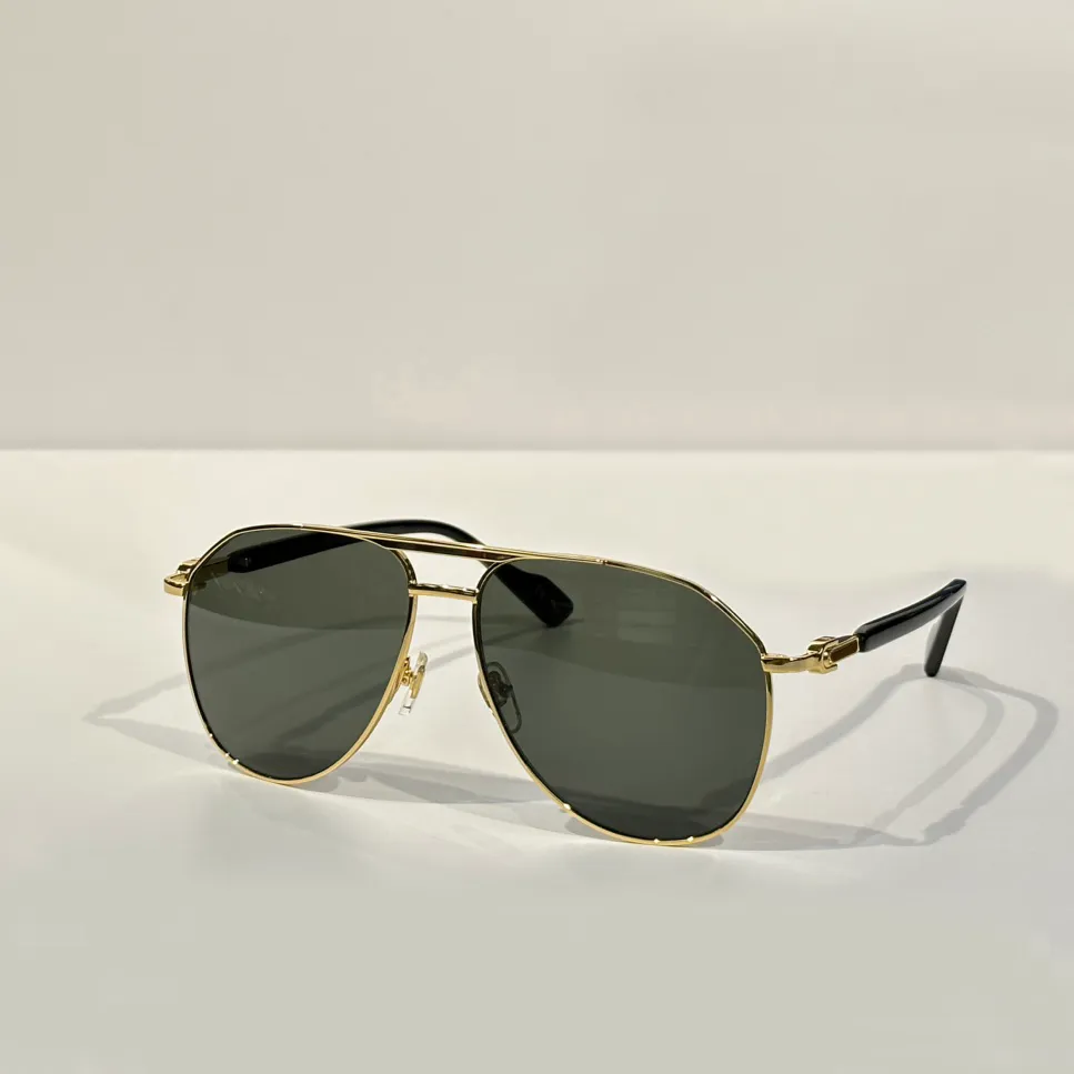 Gold Metal Grey Lens Pilot Solglasögon för män 1220 Sport Sun Glasses Sunnies Designer Solglasögon